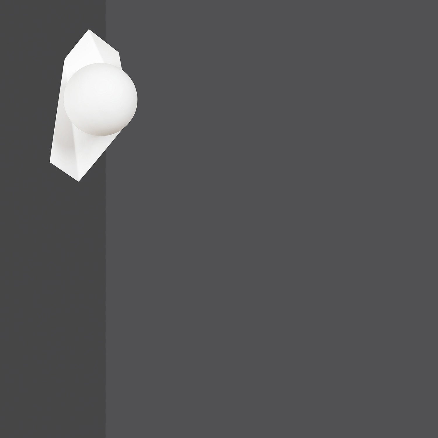 Applique Moderna 1 Luce Parvati In Acciaio Bianco E Sfera Vetro Opalino