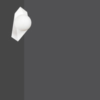 Applique Moderna 1 Luce Parvati In Acciaio Bianco E Sfera Vetro Opalino