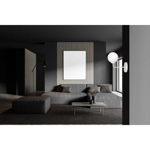 Applique Moderna 1 Luce Susanoo In Acciaio Bianco E Vetro A Sfera Bianco