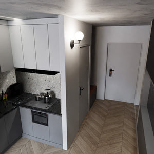 Applique Moderna 1 Luce Susanoo In Acciaio Nero E Vetro A Sfera Bianco