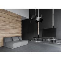 Sospensione Moderna 1 Luce Izanagi In Fasce Di Acciaio Nero