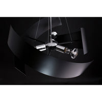 Sospensione Moderna 1 Luce Izanagi In Fasce Di Acciaio Nero