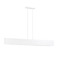 Lampadario Moderno 4 Luci Hachiman In Acciaio Bianco