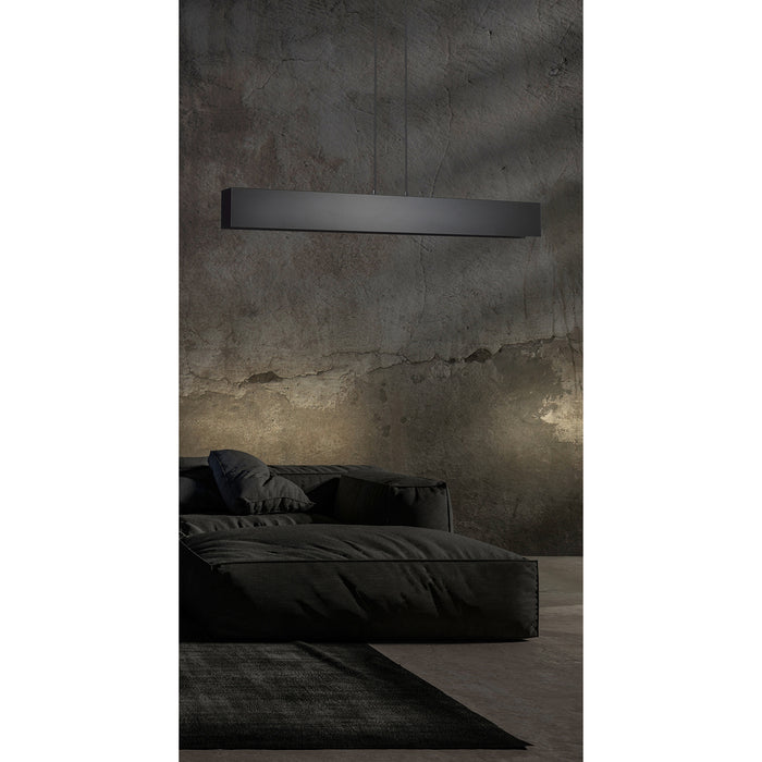 Lampadario Moderno 4 Luci Hachiman In Acciaio Nero