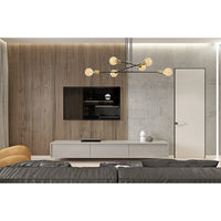 Lampadario Industrial 6 Luci Benzaiten A Bracci In Acciaio Nero E Oro