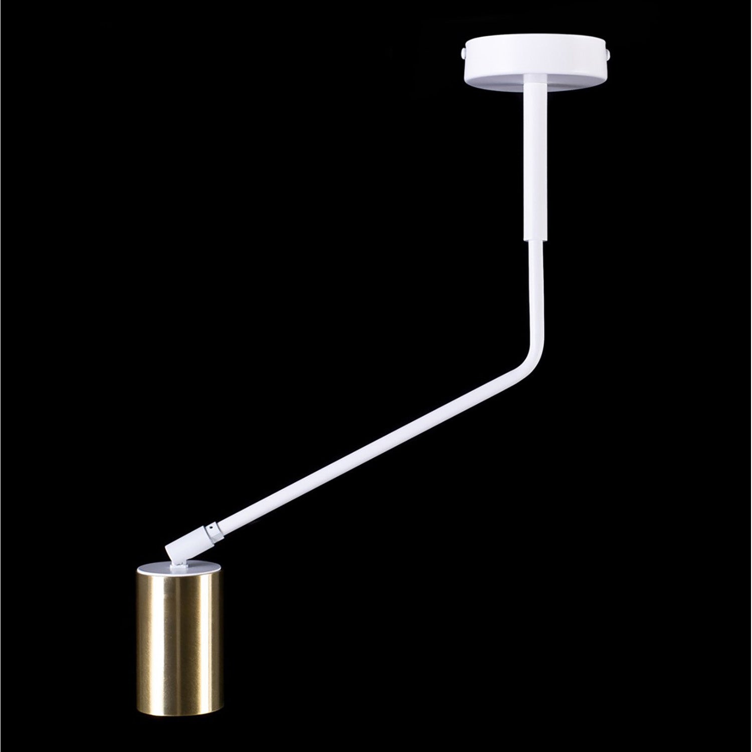 Plafoniera Minimal Tenjin Acciaio Bianco 1 Luce Gu10 Ip20