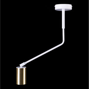 Plafoniera Minimal Tenjin Acciaio Bianco 1 Luce Gu10 Ip20