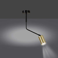 Plafoniera Minimal Tenjin Acciaio Nero 1 Luce Gu10 Ip20