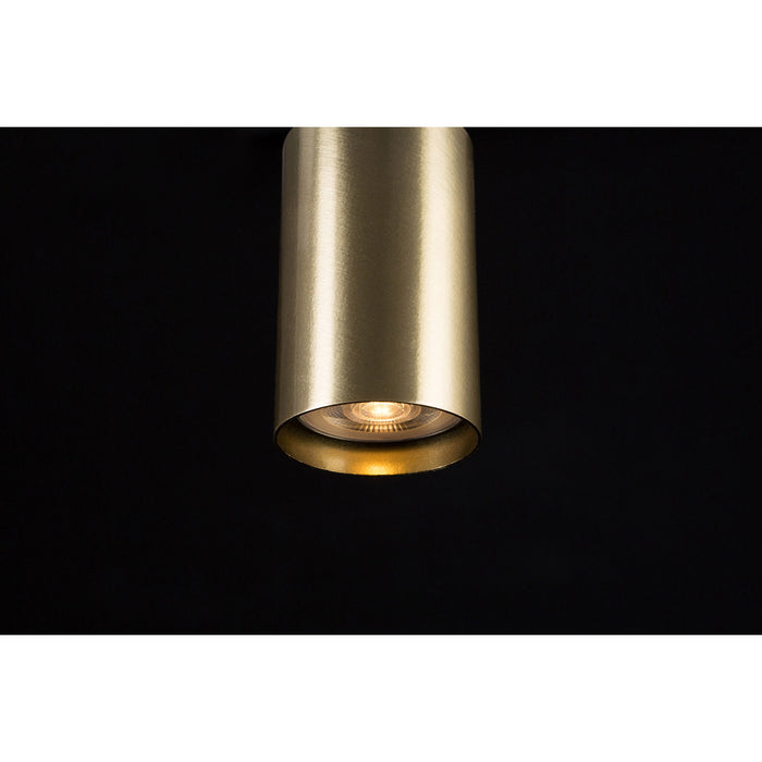 Plafoniera Minimal Tenjin Acciaio Nero 2 Luci Gu10 Ip20