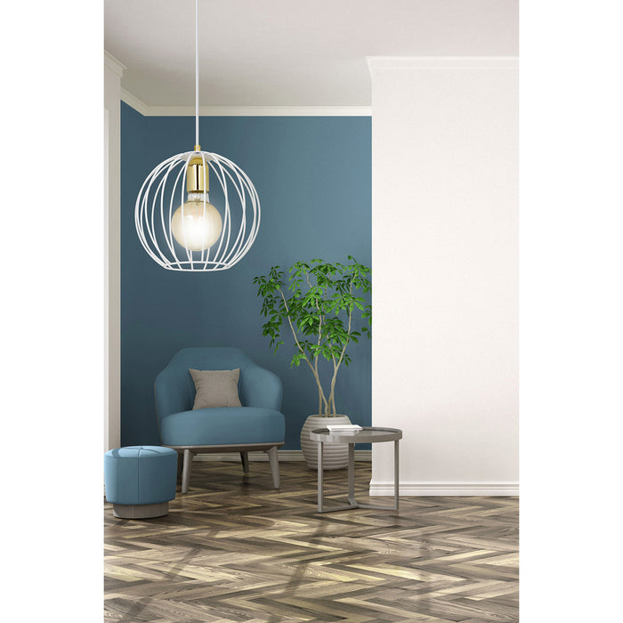 Sospensione Contemporanea Omoikane Acciaio Bianco 1 Luce E27 Ip20