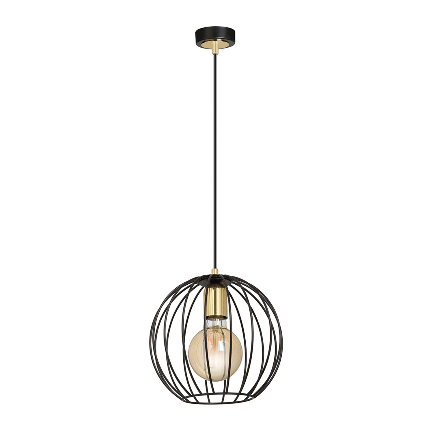 Sospensione Contemporanea Omoikane Acciaio Nero 1 Luce E27 Ip20