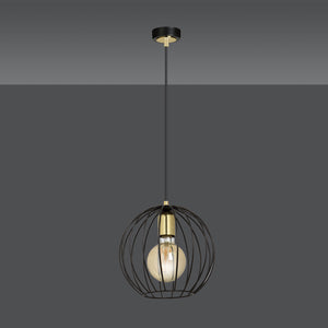 Sospensione Contemporanea Omoikane Acciaio Nero 1 Luce E27 Ip20