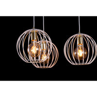 Lampadario Contemporaneo Omoikane Acciaio Bianco 3 Luci E27 Ip20