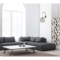 Applique Contemporaneo Omoikane Acciaio Nero 1 Luce E27 Ip20