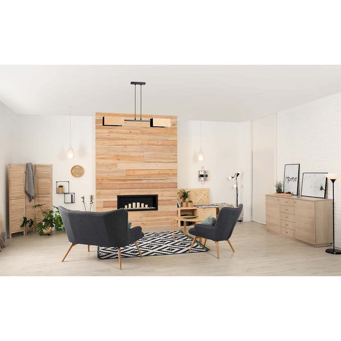 Lampadario Minimal Sarutahiko Acciaio Nero 2 Luci E27 Ip20