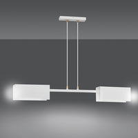 Lampadario Minimal Yuhuang Acciaio Bianco 2 Luci E27 Ip20