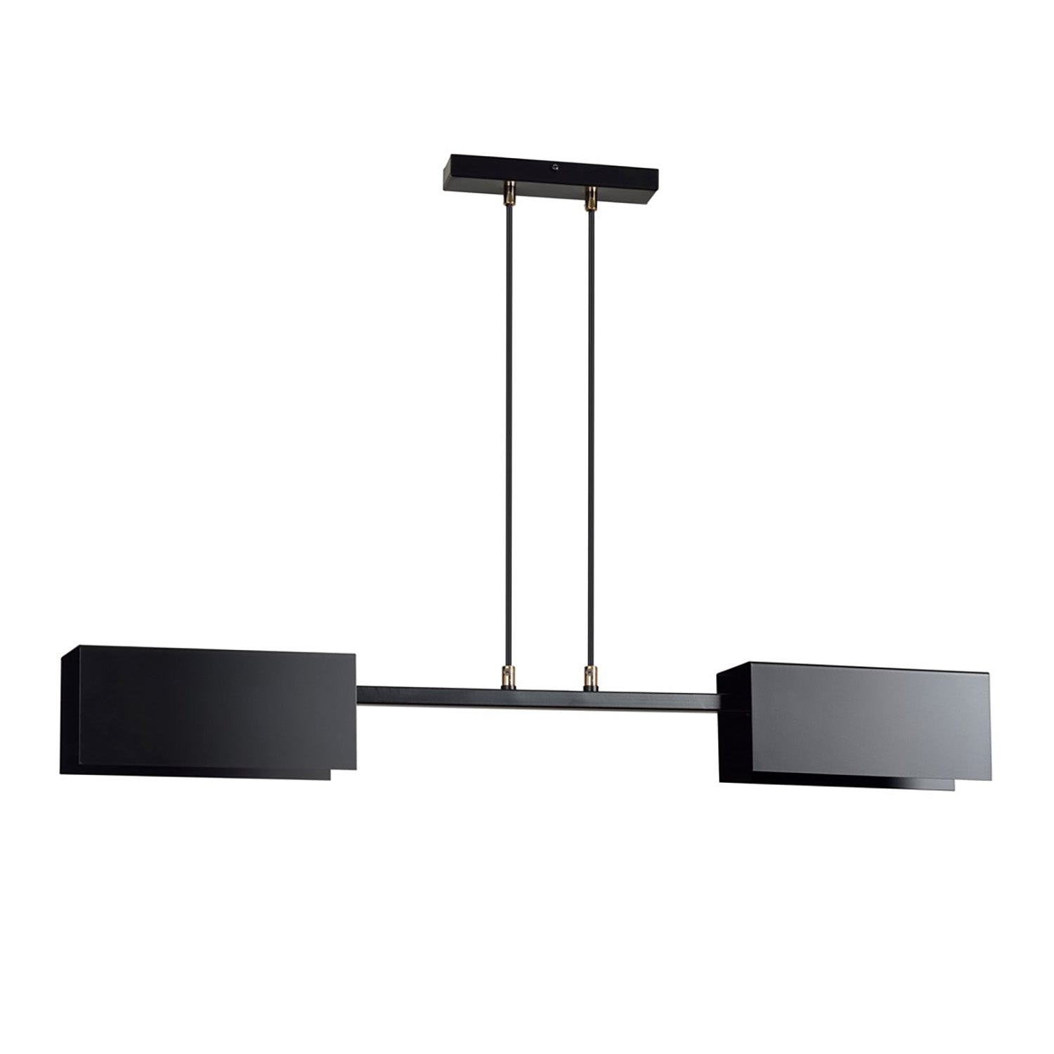 Lampadario Minimal Yuhuang Acciaio Nero 2 Luci E27 Ip20
