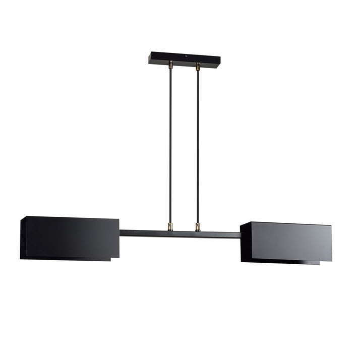 Lampadario Minimal Yuhuang Acciaio Nero 2 Luci E27 Ip20