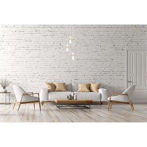 Sospeensione 1 Luce Change In Acciaio Bianco A Cilindro Con Legno Naturale