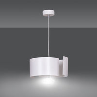 Sospensione Moderna 1 Luce Houyi In Acciao Bianco E Cromo