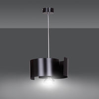Sospensione Moderna 1 Luce Houyi In Acciao Nero E Cromo