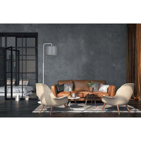 Piantana Contemporaneo Sigfrido Acciaio Bianco Grigio 1 Luce E27 Ip20