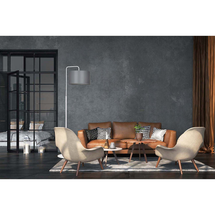 Piantana Contemporaneo Sigfrido Acciaio Bianco Grigio 1 Luce E27 Ip20