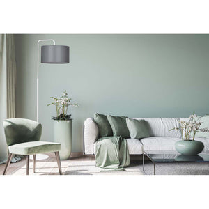 Piantana Contemporaneo Sigfrido Acciaio Bianco Grigio 1 Luce E27 Ip20