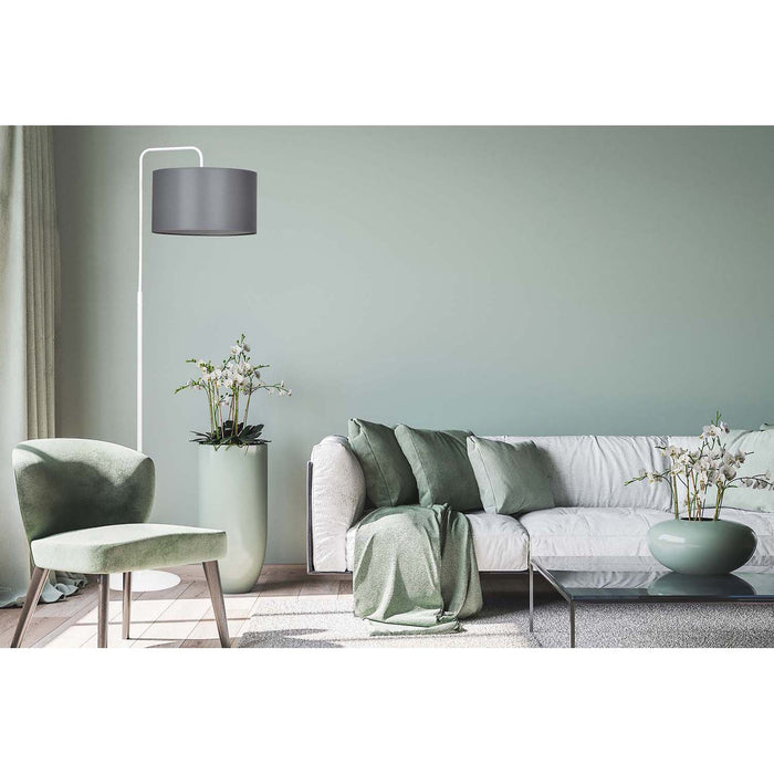 Piantana Contemporaneo Sigfrido Acciaio Bianco Grigio 1 Luce E27 Ip20