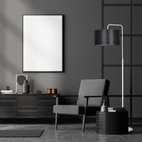 Piantana Contemporaneo Sigfrido Acciaio Bianco Bianco 1 Luce E27 Ip20