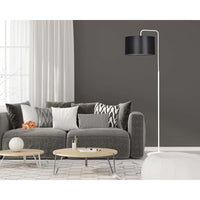 Piantana Contemporaneo Sigfrido Acciaio Bianco Bianco 1 Luce E27 Ip20