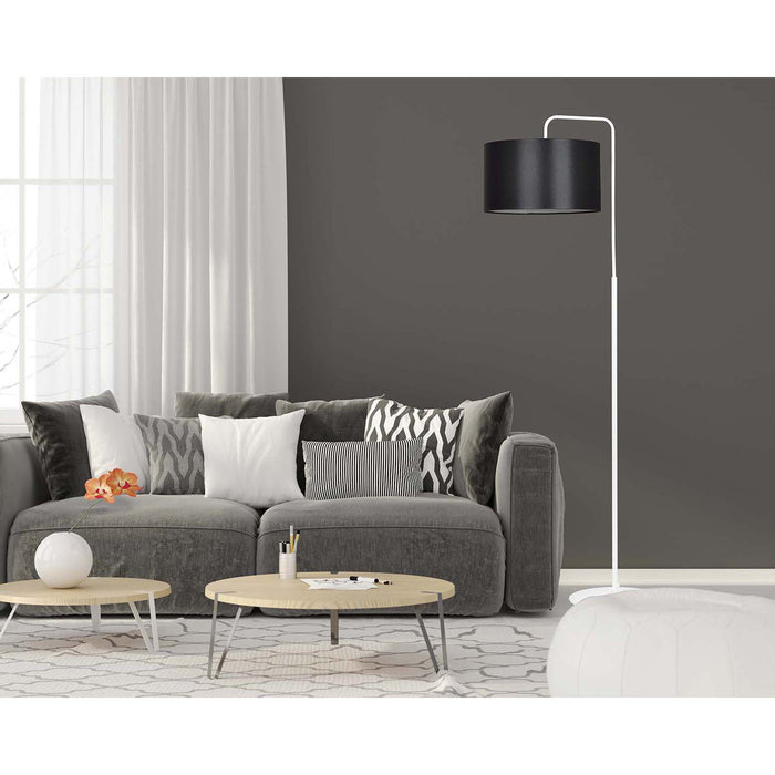 Piantana Contemporaneo Sigfrido Acciaio Bianco Bianco 1 Luce E27 Ip20