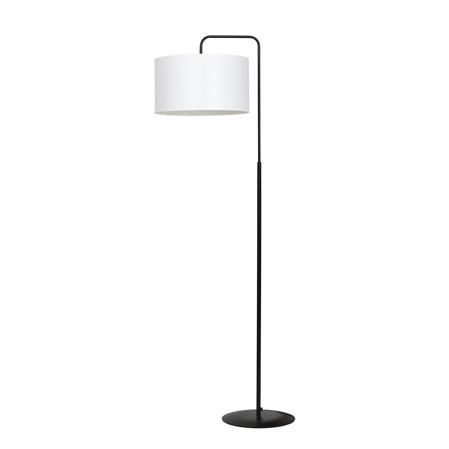 Piantana Contemporaneo Sigfrido Acciaio Nero Bianco 1 Luce E27 Ip20
