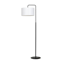 Piantana Contemporaneo Sigfrido Acciaio Nero Bianco 1 Luce E27 Ip20