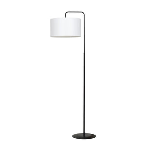 Piantana Contemporaneo Sigfrido Acciaio Nero Bianco 1 Luce E27 Ip20