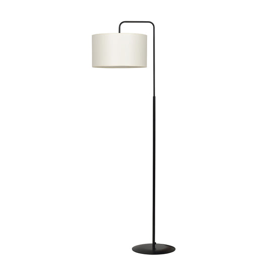 Piantana Contemporaneo Sigfrido Acciaio Nero Ecru 1 Luce E27 Ip20
