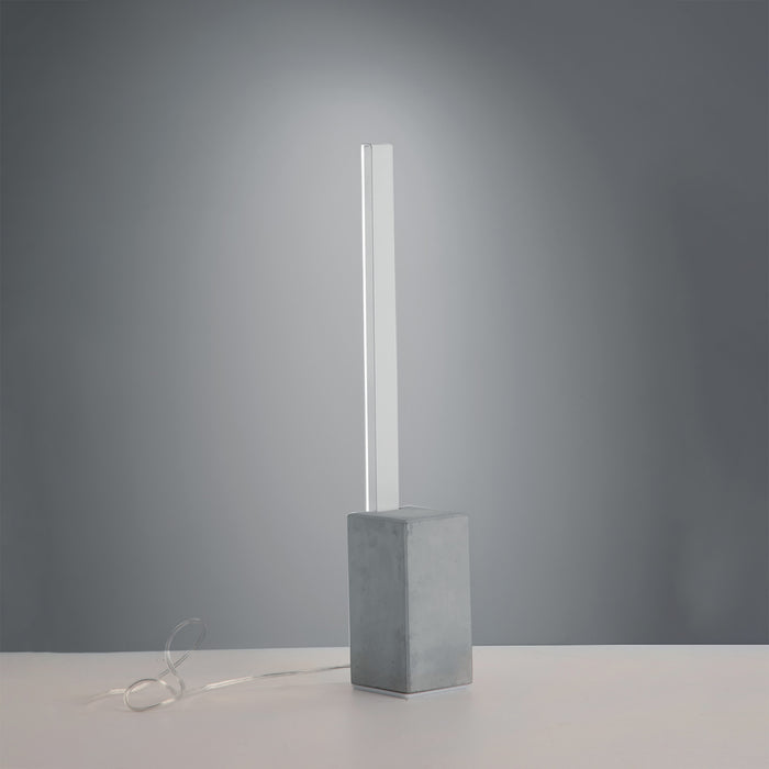 Lampada Da Tavolo Moderna Melbourne Cemento E Alluminio Led Integrato 10W 4000K