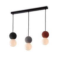 Lampadario Contemporaneo Brisbane Cemento Multicolore 3 Luci E27