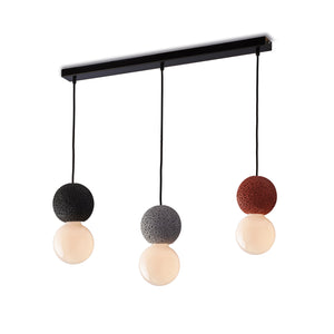 Lampadario Contemporaneo Brisbane Cemento Multicolore 3 Luci E27