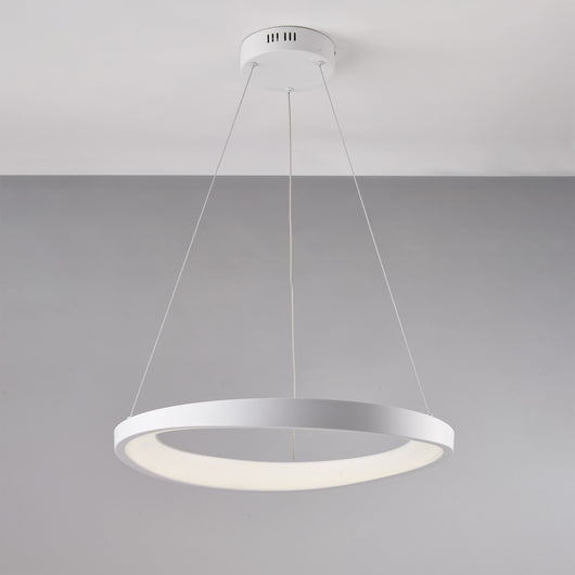 Sospensione Moderna Perth In Plastica Bianca Con Led Integrato 32W 4000K