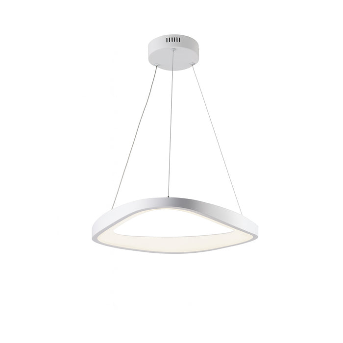 Sospensione Moderna Perth Triangolare Plastica Bianca Led Integrato 32W 4000K