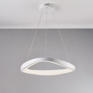 Sospensione Moderna Perth Triangolare Plastica Bianca Led Integrato 32W 4000K