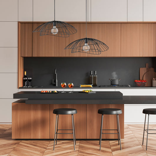 Sospensione Contemporanea Adelaide In Metallo Nero 1 Luce E27