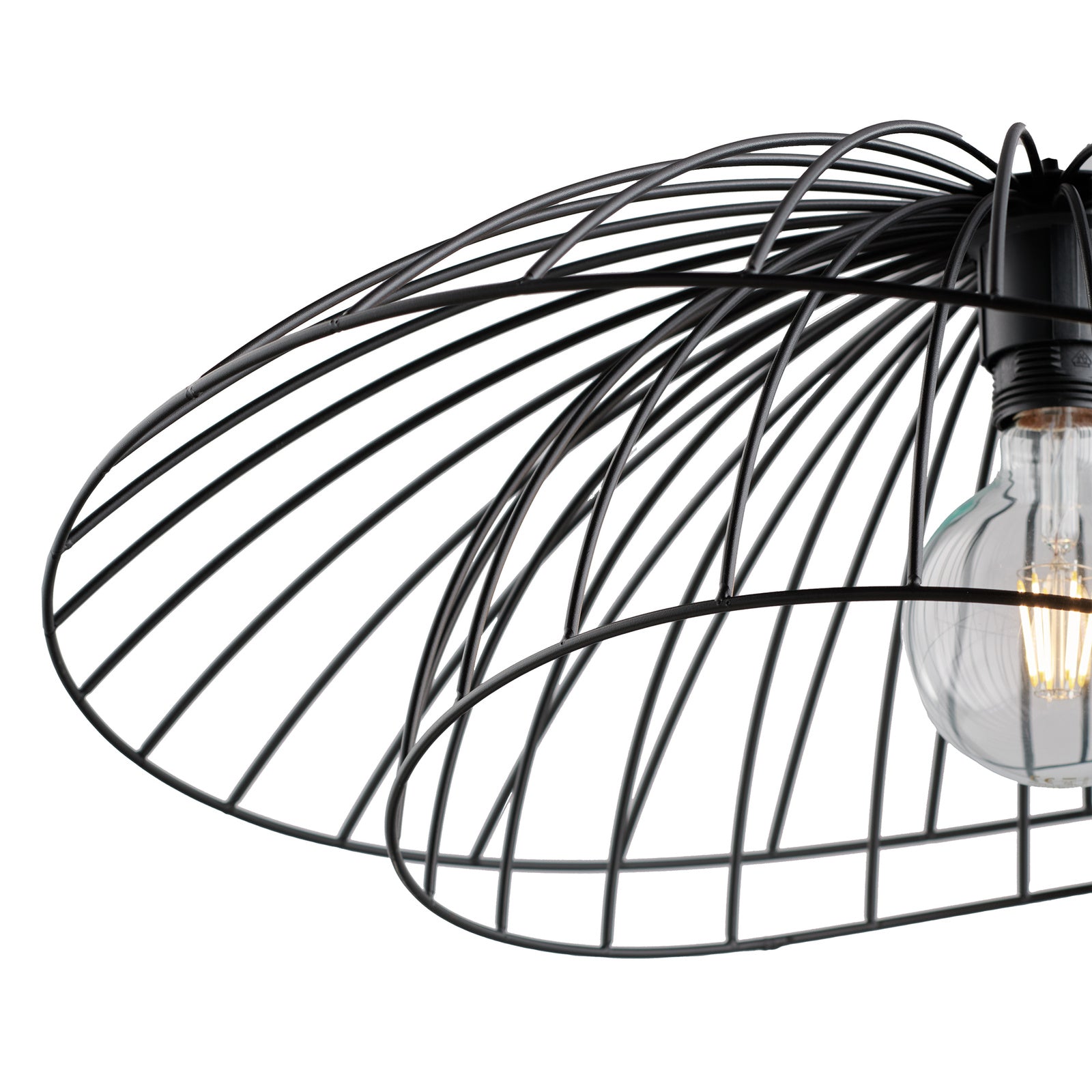 Sospensione Contemporanea Adelaide In Metallo Nero 1 Luce E27