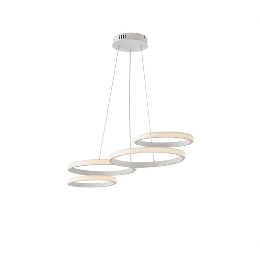 Sospensione Moderna Hobart Plastica Bianco Led 40W Dimmerabile 3000-4000-6000K