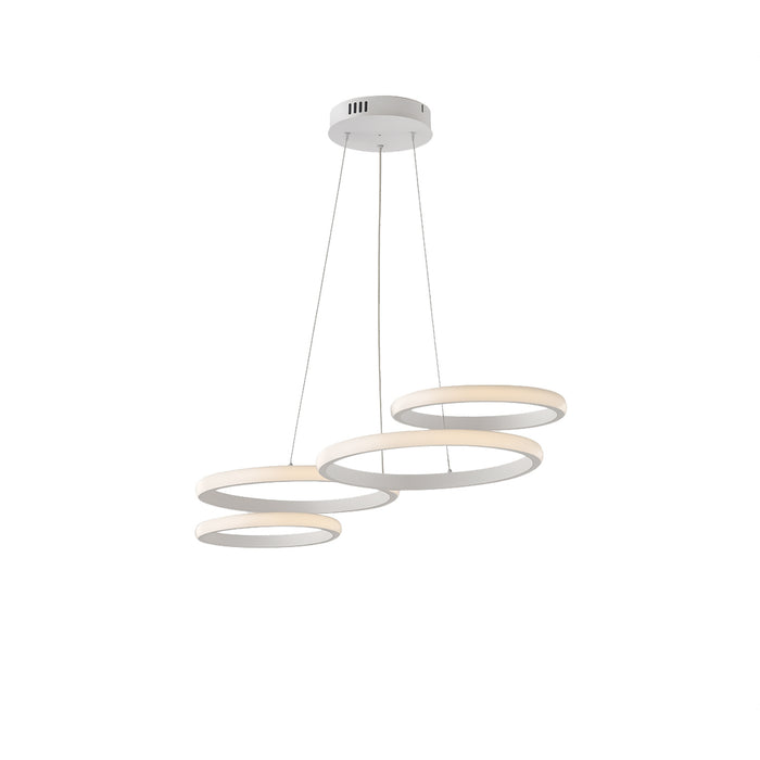 Sospensione Moderna Hobart Plastica Bianco Led 40W Dimmerabile 3000-4000-6000K