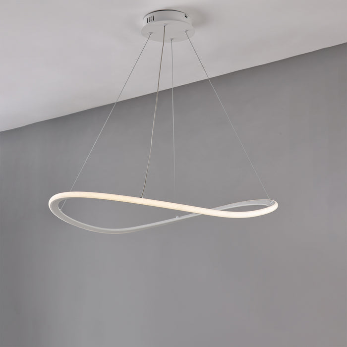 Sospensione Moderna Darwin Plastica Bianca Led 40W Dimmerabile 3000-4000-6000K