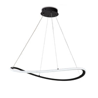 Sospensione Moderna Darwin Plastica Nera Led 40W Dimmerabile 3000-4000-6000K