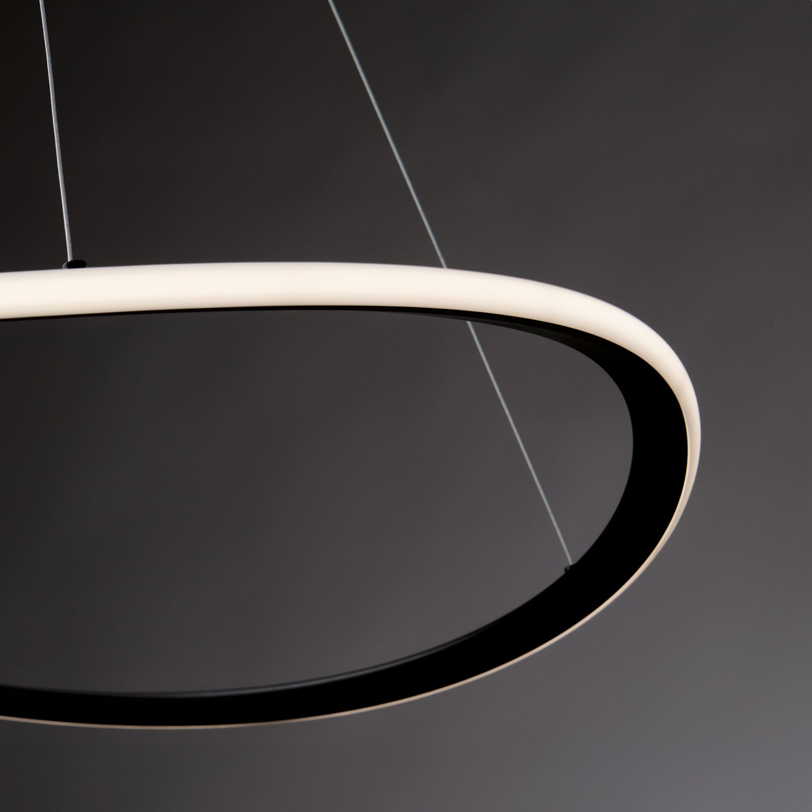 Sospensione Moderna Darwin Plastica Nera Led 40W Dimmerabile 3000-4000-6000K