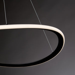 Sospensione Moderna Darwin Plastica Nera Led 40W Dimmerabile 3000-4000-6000K